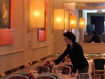 Comedor del restaurante Barataria, la Ínsula, en el Barrio de las Letras de Madrid.