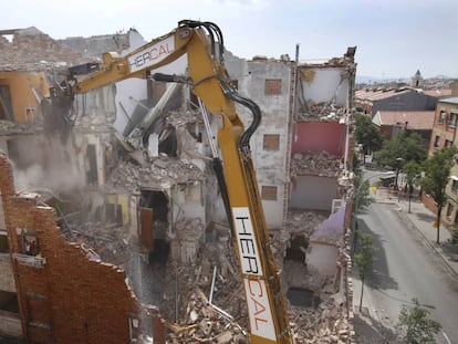 Un enderroc a Ca n&#039;Anglada, a Terrassa. 