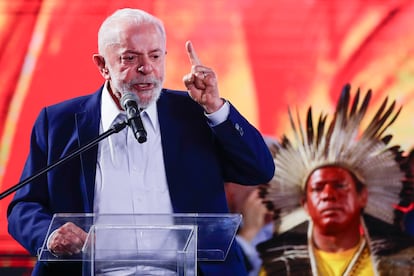 El presidente Lula, durante su discurso en el Museo Nacional de Río de Janeiro este jueves. 