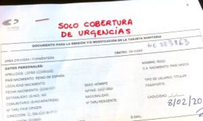 A los extranjeros sin papeles solo se las tratará en urgencias.