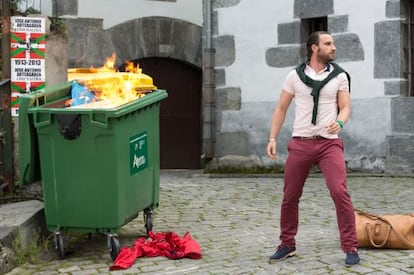 Dani Rovira en el papel de sevillano enamorado y en apuros, en un momento de &#039;Ocho apellidos vascos&#039;, el nuevo &#039;bombazo&#039; del cine espa&ntilde;ol.