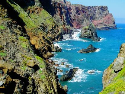 Acantilados en la isla de Madeira