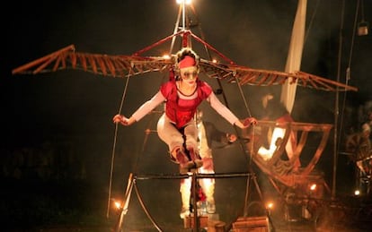 Espectáculo del festival La Strada, en Bremen (Alemania).