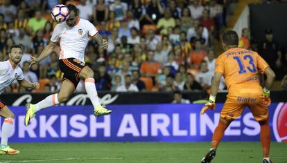 Alcácer, en el partido Valencia-Las Palmas.