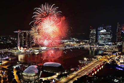 Las celebraciones en Singapur.