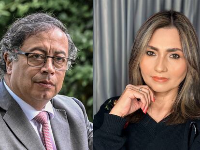 Gustavo Petro y Mery Janneth Gutiérrez, a quien propuso como candidata a la presidencia de Corferias.