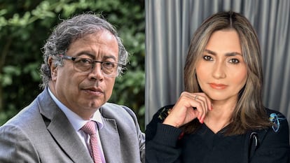 Gustavo Petro y Mery Janneth Gutiérrez, a quien propuso como candidata a la presidencia de Corferias.