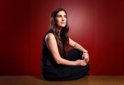 La escritora Katherine Rundell, el 13 de junio, en un hotel de Madrid.