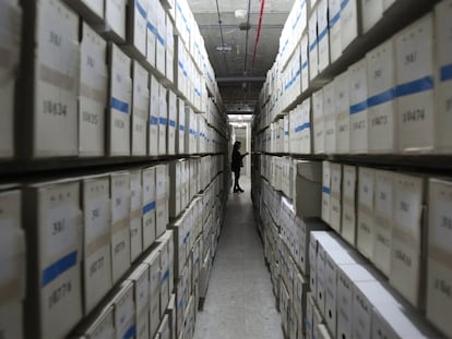 Interior del Archivo General de la Administración en Alcalá de Henares (Madrid).