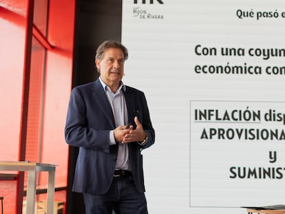 Ignacio Rivera, presidente ejecutivo de Hijos de Rivera, en la presentación de los resultados de 2022.