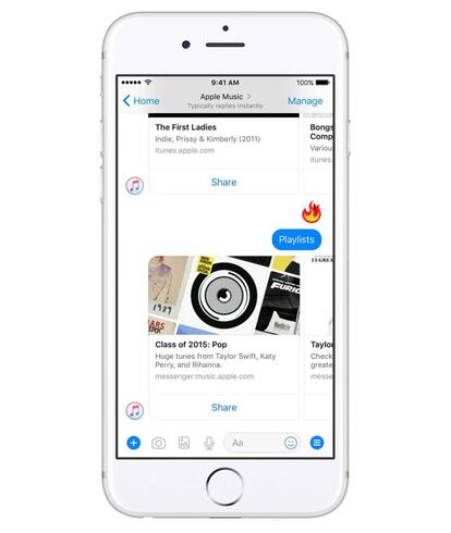 Ahora es mucho más sencillo compartir música en Apple Music dentro de Messenger