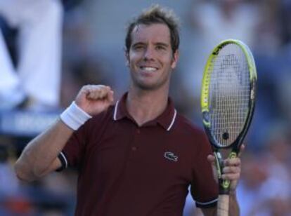 Gasquet celebra su victoria.