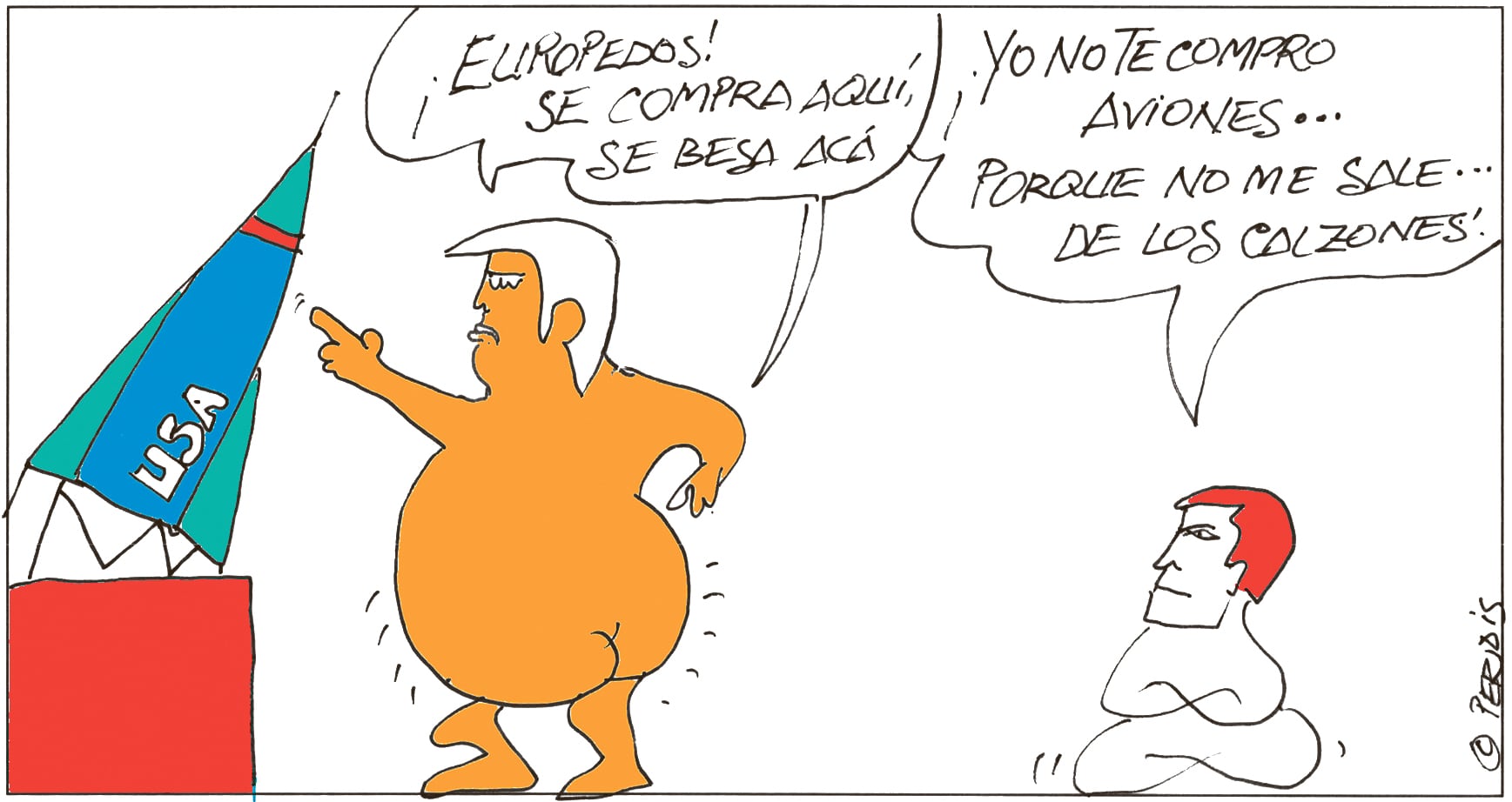 Peridis: se besa acá