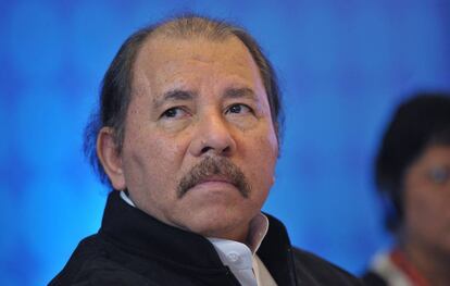 El presidente de Nicaragua durante un evento en Panamá.