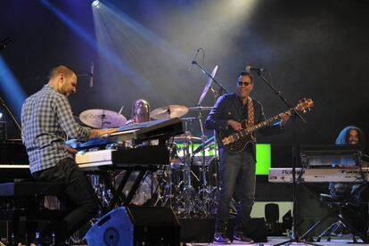 El bajista Stanley Clarke en el festival de jazz de Vitoria. 