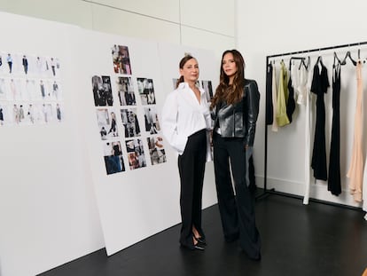 La directora creativa de Mango Woman Justi Ruano junto a Victoria Beckham.