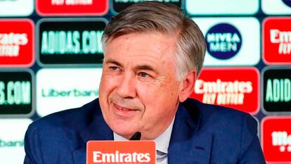 Carlo Ancelotti, durante su presentación con el Real Madrid este miércoles.