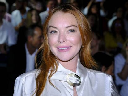 Lindsay Lohan en Madrid en septiembre de 2017, cuando acudió a la capital española como invitada de la Semana de la Moda.