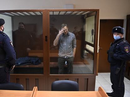 Navalni, el pasado 20 de febrero, en un tribunal de Moscú.