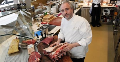 Yves-Marie Le Bourdonnec, carnicero franc&eacute;s, en el restaurante SQD.