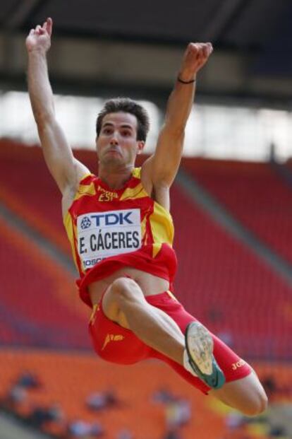 Eusebio Cáceres, durante la sesión de clasifiación