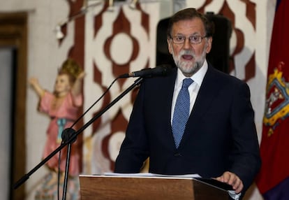 El expresidente Mariano Rajoy, en la inauguración del curso académico en la Universidad SEK de Quito el pasado 5 de octubre.