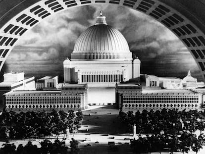 El Capitolio que Adolf Hitler diseñó junto a su arquitecto, Albert Speer, como pieza central de la nueva capital del mundo, Germania.
