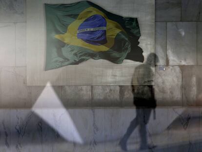 Vista de um dos corredores do Pal&aacute;cio do Planalto