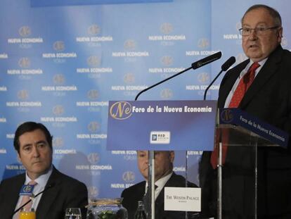 José Luis Bonet, durante su intervención este martes en Madrid en el Foro Nueva Economía.