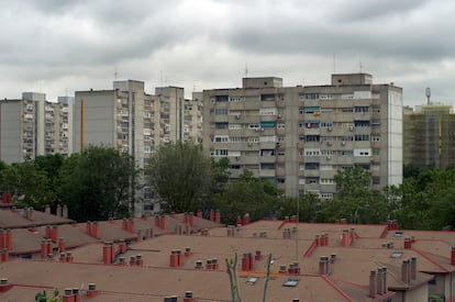 Vistas del Poblado Dirigido de Orcasitas, en el distrito madrileño de Usera.