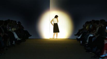 Un modelo de Tonuca en la antigua Pasarela del Carmen de 2004.