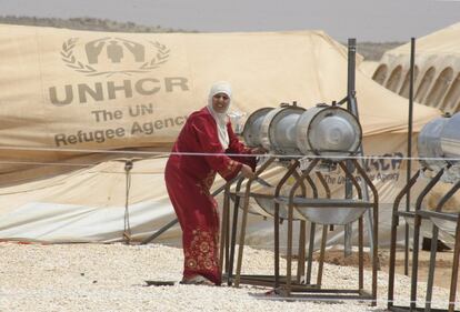 Una mujer siria refugiada en Zaatari en julio de 2012.