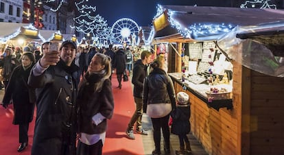 Mercado navide&ntilde;o 2016 de Bruselas. 