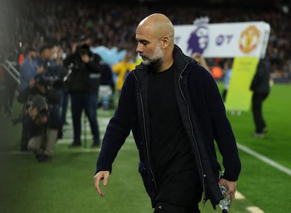 Pep Guardiola antes del partido ante el Manchester United el pasado fin de semana.