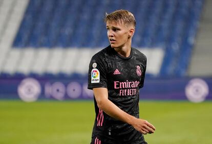 Martin Odegaard, en el partido de Liga contra la Real el 20 de septiembre pasado.