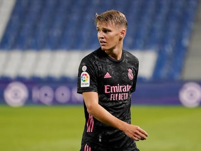 Martin Odegaard, en el partido de Liga contra la Real el 20 de septiembre pasado.