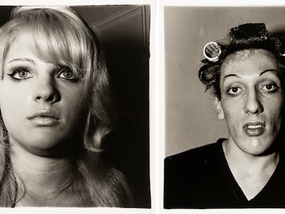 'Chica rubia con pintalabios brillante, Nueva York, 1967' y 'Joven con rulos en su casa en la calle 20, Nueva York, 1966'.