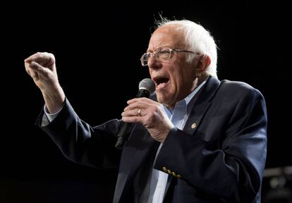 El aspirante a la nominación del Partido Demócrata, Bernie Sanders.