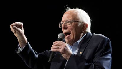 El aspirante a la nominación del Partido Demócrata, Bernie Sanders.