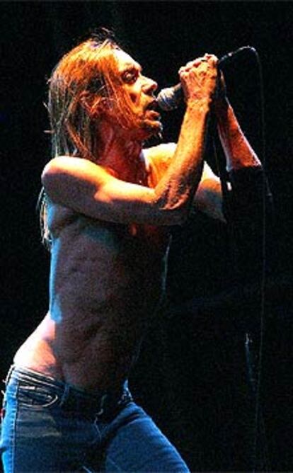 Iggy Pop, durante su actuación en el Espárrago Rock.