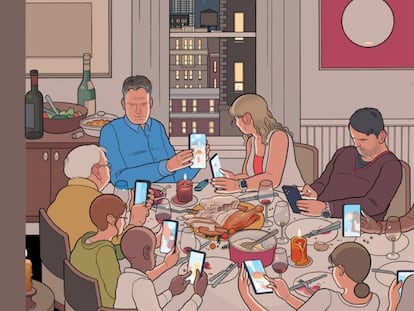 Portada The New Yorker del 27 de noviembre de 2023, una ilustración de Chris Ware.