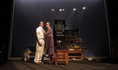 Ensayo de la obra de teatro 'El diccionario', del director José Carlos Plaza y el autor Manuel Calzada.