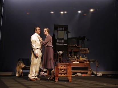 Ensayo de la obra de teatro &#039;El diccionario&#039;, del director Jos&eacute; Carlos Plaza y el autor Manuel Calzada.