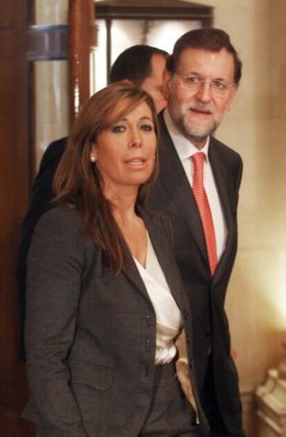 Alicia Sánchez y Mariano Rajoy, en Madrid en 2012.