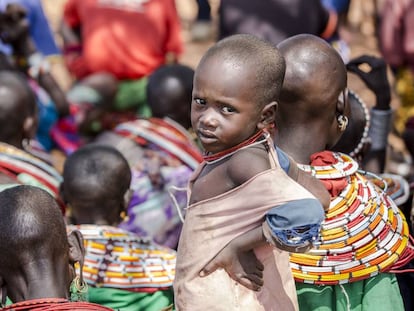 Un niño de la etnia samburu en Kenia.