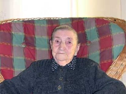 Tomasa Alonso en su casa, en Zamora.