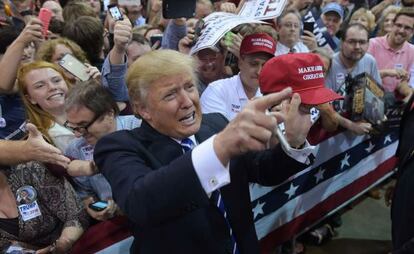 Donald Trump en un acto electoral en Richmond (Virginia), el 14 de octubre de 2015.