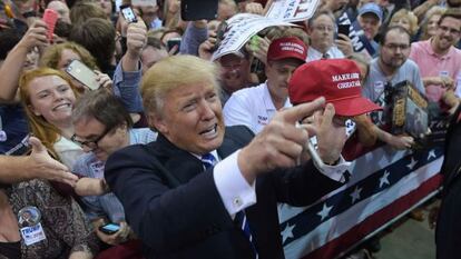 Donald Trump en un acto electoral en Richmond (Virginia), el 14 de octubre de 2015.