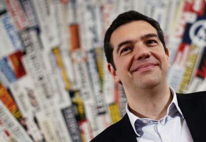 El l&iacute;der de la Syriza de Grecia y candidato de la izquierda europea, Alexis Tsipras