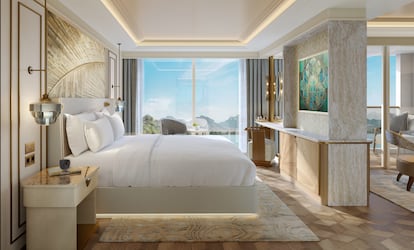 El Waldorf Astoria presenta una experiencia única en el río Nilo: representación de un dormitorio, en una imagen cedida por la empresa.